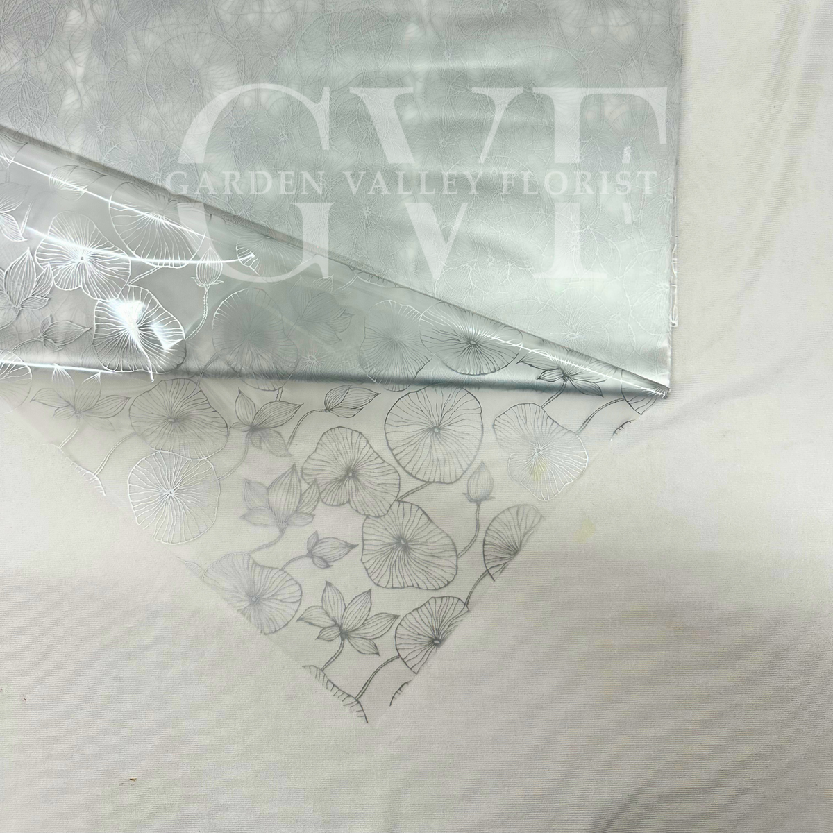 Silver-Floral Frosted Sheets
