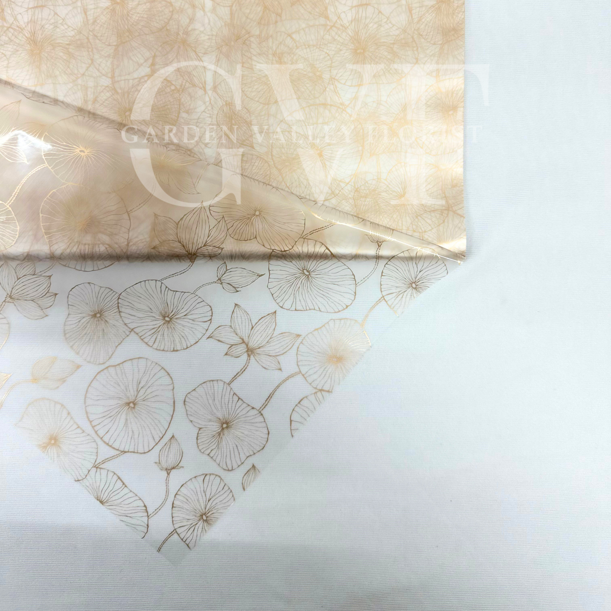 Gold-Floral Frosted Sheet