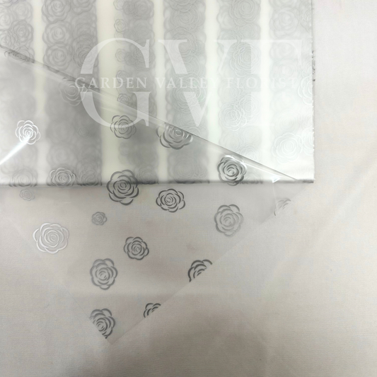 Silver-Rose Frosted Sheet