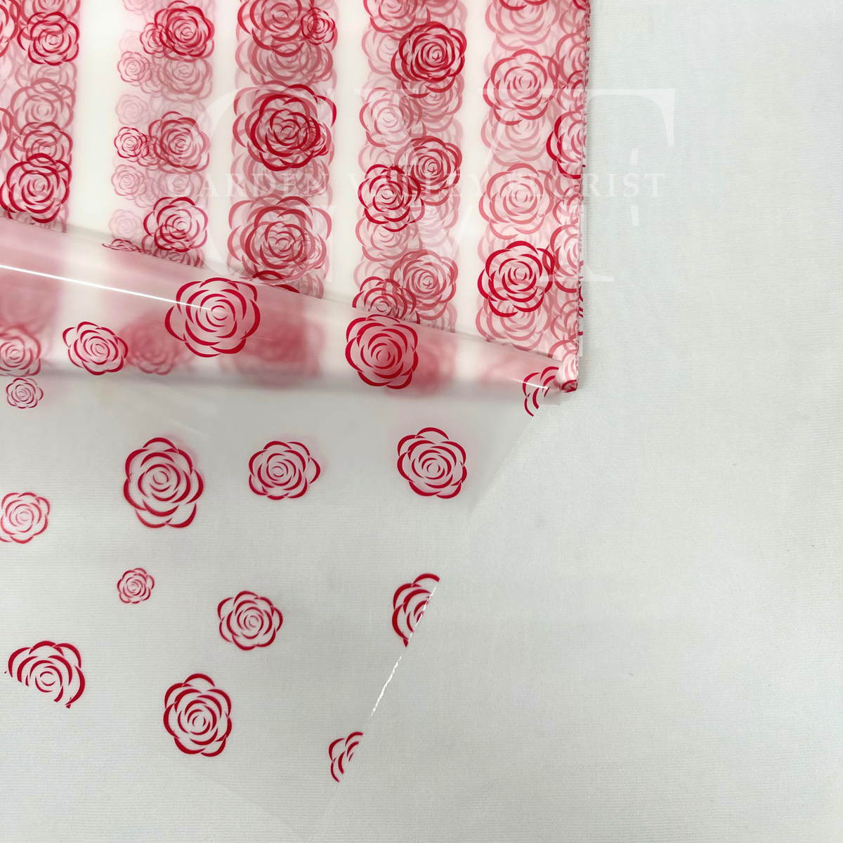 Red Floral Frosted Sheet